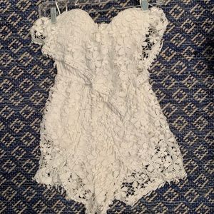 Strapless Lace Romper
